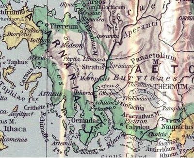Χάρτης Αρχαίας Ακαρνανίας (1926)